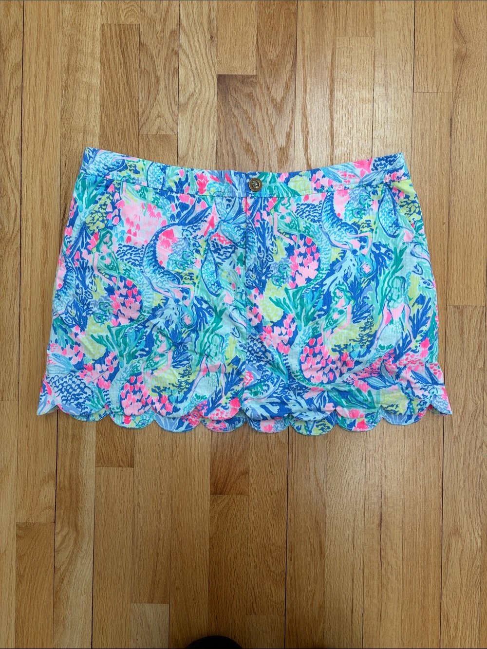 Lilly Pulitzer Blue mermaid cove Collette skort size 14
